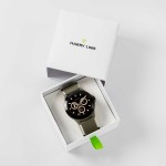 Harry Lime Black bezel Step tracker Watch with Khaki Silicone strap HA07-2014